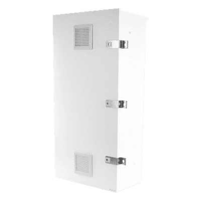 Gabinete para instalación de 3 Baterías PL110D12, Fabricado en Lámina Galvanizada, Accesorios para piso o poste (No incluidos) EI-PCB-04-11-03-W3V EPCOM INDUSTRIAL