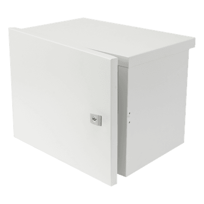Gabinete para instalación de 2 Baterías PL4012, Fabricado en Lámina Galvanizada, Opción para montar en poste (No incluido) EI-PCB-04-03-03-W3 EPCOM INDUSTRIAL