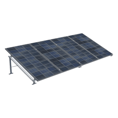 Estructura de Montaje para Paneles Solares / Acero Galvanizado Electrolítico / 4 Paneles 1300 x 2400 mm / Ángulo Ajustable / Intemperie / Superficie Plana Cementada EFSM1324GR EPCOM INDUSTRIAL