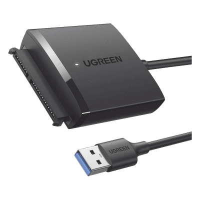 Adaptador USB 3.0 a SATA III / 5 Gbps / UASP y TRIM / HDD y SSD 2.5" y 3.5" / Hasta 12 TB / Cable 50 cm 60561 UGREEN