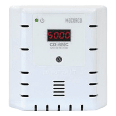 Detector y Controlador de CO2 / 0-2000 ppm / Doble Relé / Salida 4-20 mA / Calibración con CALKIT1 / Supervisado CD6MC MACURCO - AERIONICS