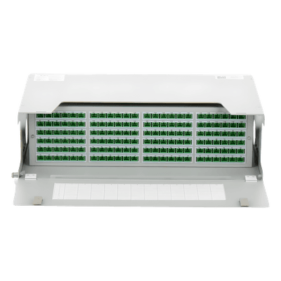 Distribuidor de Fibra Óptica / 144 Empalmes / 144 Acopladores SC/APC / 144 Pigtails SC/APC / 19" / 3 UR / 12.8" Profundidad ODU19RP-CSS144-C FIBERHOME