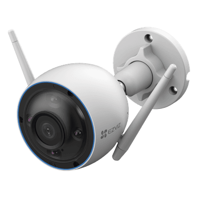 Cámara Bala IP / 3 Megapixel 2K / Visión Nocturna Color 30 m (98.4 ft) / Detección Humana y Vehicular / Sirena y Luz LED / IP67 / Wi-Fi CS-H3-2K EZVIZ