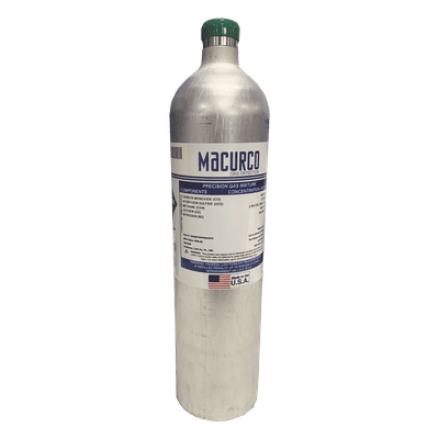 Mezcla cuádruple de gases / 58 L / CO 100 ppm, H2S 25 ppm, CH4 50% LEL, O2 18% Vol. / IP67 / 60 días batería 70290005501 MACURCO - AERIONICS