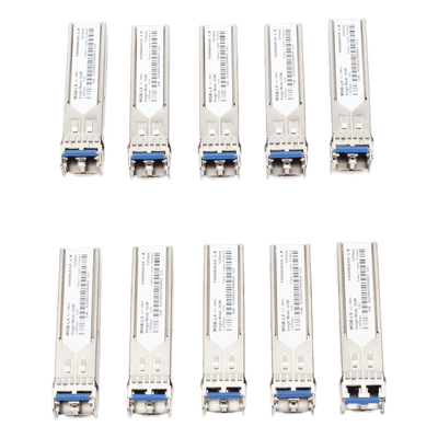 Transceptor SFP / 1Gbps / LC Monomodo / 1310nm / 20km / -40°C a 75°C / Paquete 10 piezas