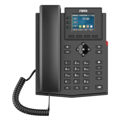 Teléfono IP Wi-Fi / 4 Líneas SIP / Pantalla LCD Color 2.4" / Wi-Fi Dual 2.4/5 GHz / PoE / Audio HD X303W FANVIL