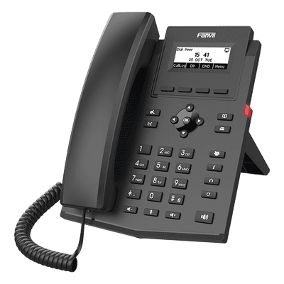 Teléfono IP / 2 Líneas SIP / Wi-Fi 802.11b/g/n Dual Band / Pantalla LCD 2.3" / Códec Opus / Conferencia 6 Vías / Puertos 10/100M X301W FANVIL