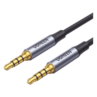 Cable Audio Estéreo / Conector 3.5 mm / TRRS 4 Polos / Doble Blindaje / Nylon Trenzado / 2 m (6.6 ft) 20782 UGREEN