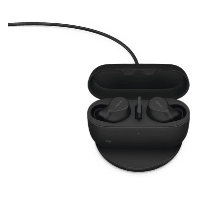 Auriculares True Wireless / Cancelación Activa de Ruido / Bluetooth Multipunto 2 Dispositivos / 6 Micrófonos MEMS / 10 Horas Autonomía / Carga Rápida 5 min EVOLVE2BUDS-A-MS JABRA