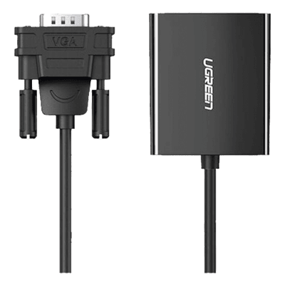 Adaptador VGA a HDMI / 1080P@60Hz / Audio 3.5mm / USB-C 5V / Cable 15cm (5.91 pulgadas) / 28AWG 50945 UGREEN