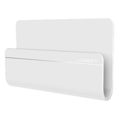 Soporte de Pared Adhesivo / Compatible Dispositivos 165×81×26.5 mm / Adhesivo 3M / Gestión de Cables / Material ABS / Color Blanco 30394 UGREEN