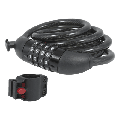 Candado de Cable con Combinación / 4 Pines / Cable 100 cm (3.3 ft) / Acero Trenzado PVC / Nivel de Seguridad 3 / Portacandados Incluido SYS-14CN LOCK