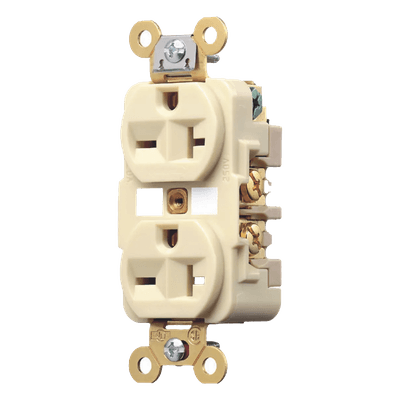 Contacto Dúplex Industrial / 20 A / 250 V / 2 Polos 3 Hilos / NEMA 6-20R / Grado Industrial / Interior Seco HUB-HBL-5462I HUBBELL
