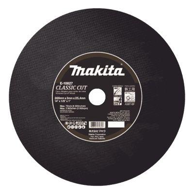 Disco de Corte para Metal / 14 Pulgadas / Uso Industrial Intensivo / Compatible Tronzadora 2414NB E10827 MAKITA
