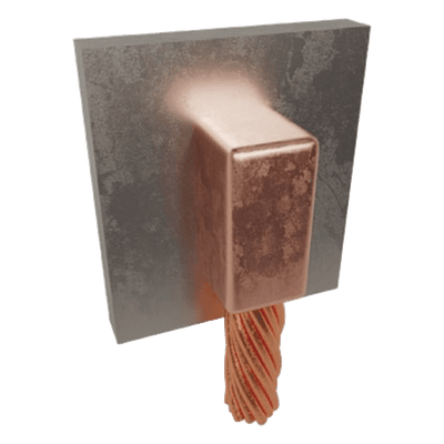 Molde para Soldadura Exotérmica / Cable 4/0 AWG a Acero / Vertical 90° / Carga #150 TGM-CAPV-4/0 TOTAL GROUND
