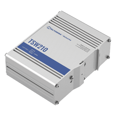 Switch Industrial No-Administrable / 8 Puertos Gigabit / 2 SFP 1G / IP30 / -40°C a +75°C / 4.53 x 3.74 x 1.10 pulgadas TSW210 TELTONIKA