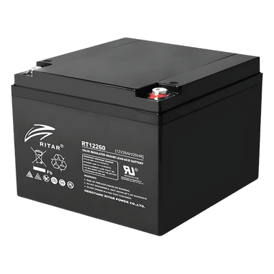 Batería VRLA / 12Vcc / 26Ah / Vida Útil 6-8 Años / Rango -20°C a 60°C / Descarga 260A (5s) RB1226 CYBERPOWER