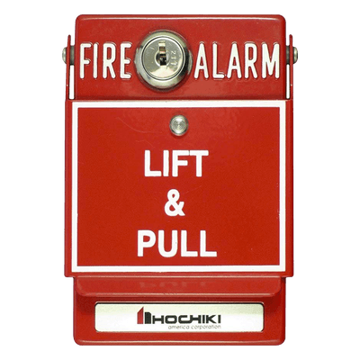 Estación Manual Direccionable / Doble Acción Levantar-Jalar / Con Llave de Reinicio / Metálica / 17-41 VDC / 0°C a 49°C DCP-AMS-KL-LP HOCHIKI