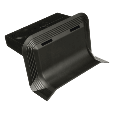 Accesorio de Conexión a Pared / Canaleta de Piso 4 Vías / PVC Rígido Negro / Carga 907 kg / UL94V-0 / ADA Compliant AFR4WTRBL PANDUIT