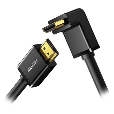 Cable HDMI 2.0 / Conector 90° / 4K@60Hz / 18 Gbps / 3 m (9.84 ft) / HDR / 32 Canales Audio / Triple Blindaje 10174 UGREEN