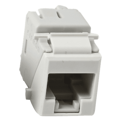 Jack Keystone / Cat5e UTP / Terminación Punch Down 110 / RJ45 / Blanco / -10 a 60°C / UL94 V-0