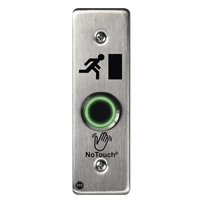 Interruptor IR sin contacto / Acero inoxidable 304 grado médico / Montaje delgado 4.5x4.5 pulgadas / Temporizador 0.5-20 seg / Contacto forma C NT-SS000-ES STI