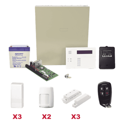 Kit de Alarma Inalámbrico / 40 Zonas Inalámbricas / 8 Zonas Cableadas / 3 Contactos Magnéticos / 2 Detectores PIR / Control Remoto / Total Connect VISTA48LAPLUS/6160RF HONEYWELL HOME RESIDEO