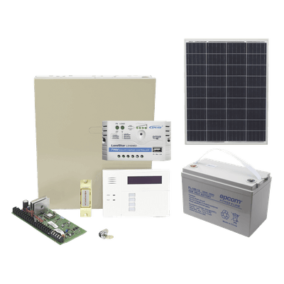 Kit Panel de Alarma Solar / 85W / 48 Zonas / Batería 100Ah / Teclado Alfanumérico con RF / Botón de Pánico VISTA48SOLAR/6160RF HONEYWELL HOME RESIDEO