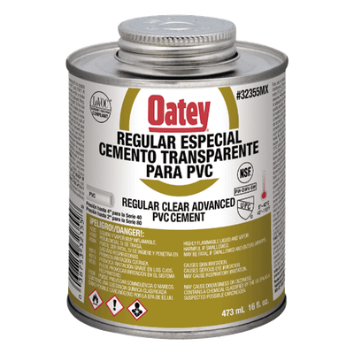Pegamento / Cemento Claro / 473 ml / Tubo Conduit PVC Pesado / Baja Emisión VOC / Curación Rápida
