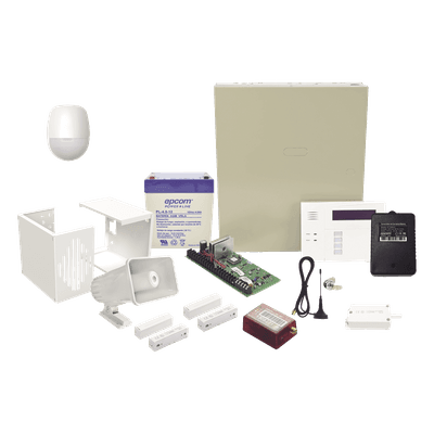 Kit de Alarma Antirrobo / Panel de Control con Teclado Inalámbrico / Comunicador 4G LTE-M/5G / Sensor PIR 18 m (59.1 ft) / Sirena 30 W / 2 Contactos Magnéticos KIT2MINI-60RF HONEYWELL HOME RESIDEO