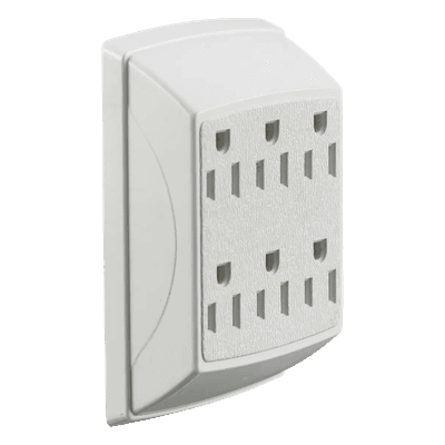 Multicontacto Dúplex / 6 Salidas / 15 A / 125 V CA / 1875 W / Aislamiento Reforzado / -40 °C a 75 °C (-40 °F a 167 °F) HUB-RT-600-W HUBBELL