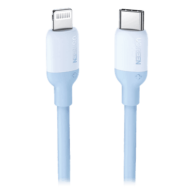 Cable USB-C a Lightning / Certificado MFi / 1 Metro (3.3 Pies) / Carga Rápida PD 20W / Sincronización 480 Mbps / Silicona TPE / Navy Blue 20313 UGREEN
