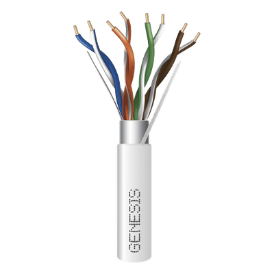 Cable Cat5e / 24 AWG / Blindado con Lámina y Drenaje / Plenum CMP / 305 m (1000 pies) / Blanco 5388-1001 GENESIS