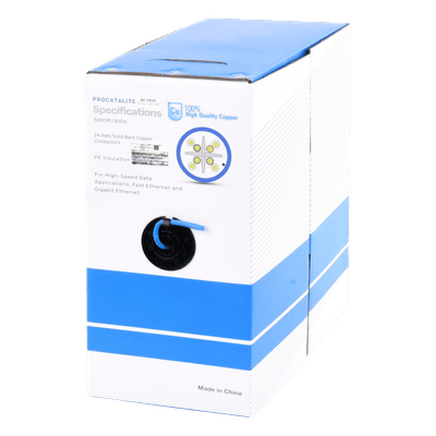 Bobina de Cable Cat6 / 305 m (1000 ft) / 24 AWG / CM / 250 MHz / UTP / Azul PRO-CAT-6-LITE LINKEDPRO BY EPCOM
