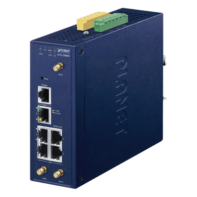 Gateway Industrial LoRaWAN / 5 Puertos 10/100/1000T / 300 Nodos / EU868 US915 AS923 / -45 a 75°C / RS485 Modbus LCG-300W PLANET