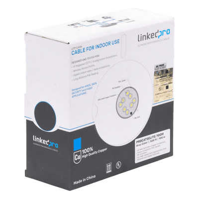 Bobina de Cable / Cat5e / 24 AWG / 100 m (328.08 ft) / UL / Interior / Gris PRO-CAT-5E-LITE/100M LINKEDPRO BY EPCOM