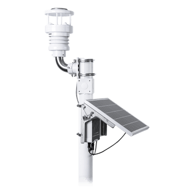Estación Meteorológica LoRaWAN / Transmisión hasta 15 km (9.3 mi) / Panel Solar y Batería / IP65-IP67 / 19,000 Registros Históricos WTS506915M MILESIGHT