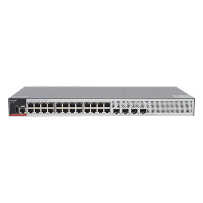 Switch Administrable L2+ / 24 Puertos Gigabit / 4 Uplink SFP 2.5G / 68 Gbps / 15.6 W / 1.71 in RG-S2915-24GT4MS-L RUIJIE