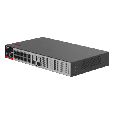 Switch PoE+ Administrable L2+ / 8 Puertos PoE+ Gigabit / 2 Uplink SFP 2.5G / 125W PoE / 30Gbps / 1U