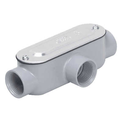Caja Registro Tipo T / 1/2 in (12.7 mm) / Aluminio / NEMA 3R / UL / 4.3 in³ / Rígido e IMC HUB-RLT-050 HUBBELL TAYMAC