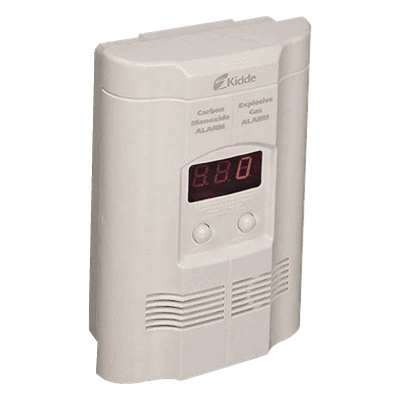 Alarma combinada CO/gas explosivo / conexión 120 Vca / respaldo pila 9V / sensor electroquímico CO / sensor óxido de metal gas / pantalla digital / paquete de 2 KN-COEG-3 KIDDE