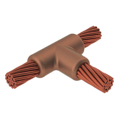 Molde para Soldadura Exotérmica / Tipo T Horizontal / Cable 2/0 AWG a 2 AWG / Carga #45 TGM-CCT-2/0-2 TOTAL GROUND