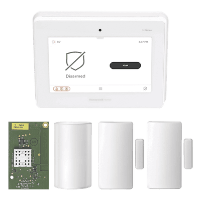 Kit de Panel de Alarma / Pantalla Táctil 7 Pulgadas / Tecnología Inalámbrica SIX / Cifrado AES-128 / Sensor PIR / 2 Contactos Magnéticos / Respaldo de Batería PROA7PMW HONEYWELL HOME RESIDEO