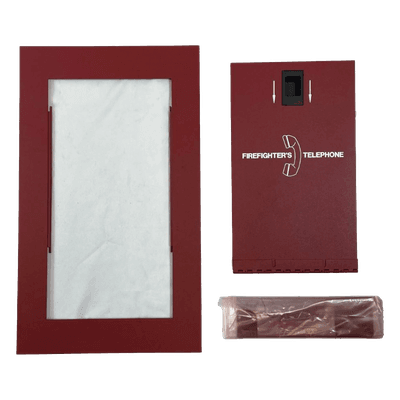 Puerta con pestillo / montaje en superficie / 38.56 x 21.75 cm / esmalte rojo horneado / para auricular AFAWS-TELC AFAWS-LS NOTIFIER