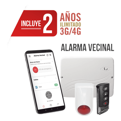 Panel de Alarma Cloud Híbrido / Certificación UL / 4G LTE-M / 100 Usuarios / Programación Web / Compatible Honeywell 5800 y Sfire PRO4GEN2-VECINAL M2M SERVICES