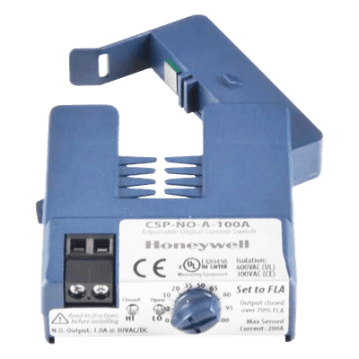 Interruptor de Corriente de Núcleo Dividido / Umbral Preajustado / Rango 0.50 a 100 A / Detección de Fallas en Motores y Bombas CSP-NO-A-100A HONEYWELL BMS