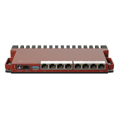 Router / 8 Puertos Gigabit / PoE In/Out / SFP 2.5G / CPU ARM Dual-Core / Rack 1U L009UIGS-RM MIKROTIK