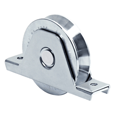 Rueda para Puerta Corrediza / 16 cm (6.3 in) / Acero Galvanizado / Carga 640 kg / Canal Tipo V 1151-4570-001 COMUNELLO