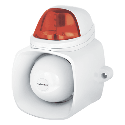 Sirena Estroboscópica Autónoma / 115 dB / IP65 / 12 Vcd / Audio MP3/WAV / Megafonía 20 W / Doble Entrada de Alarma SH816SSMQ/R ENFORCER SECOLARM