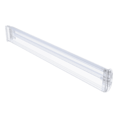 Riel Guía para Etiqueta Electrónica / Policarbonato Transparente / 37 mm x 14 mm x 1 m (3.3 ft) / Ángulo Ajustable / Compatible 1.54' a 2.9' RAIL-3132 ACCESSPRO